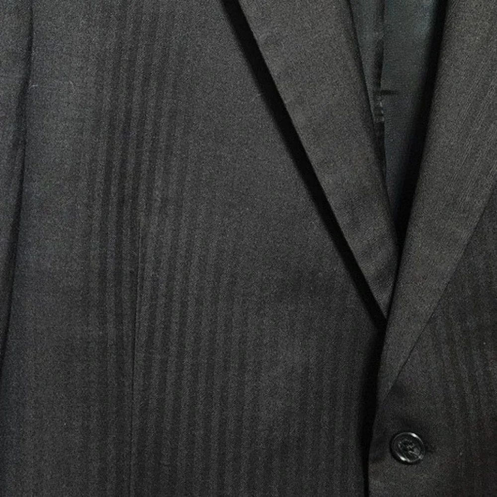 Jos A. Bank Mens 100% Wool Sport Coat‎ Blazer Jacket Wedding Preppy Black 46S